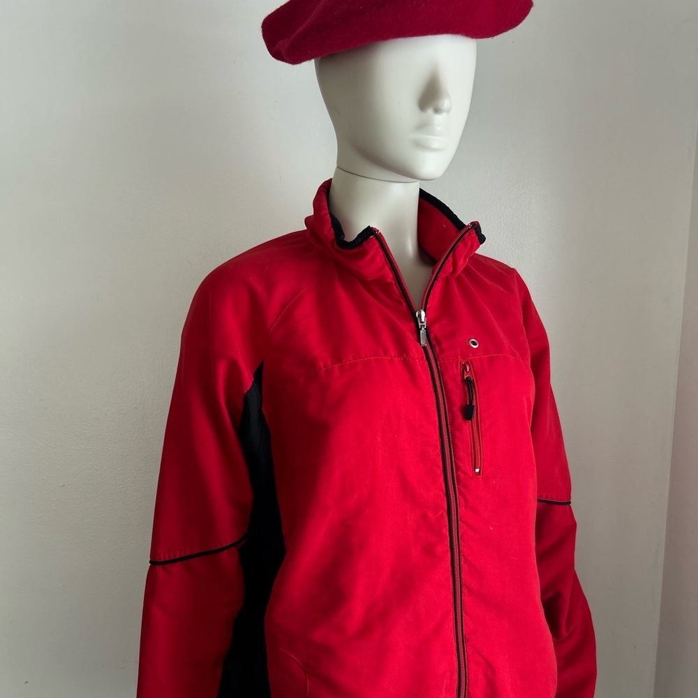 Danskin Now Red and Black Performance  winter zip Jacket XL